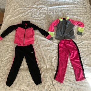 Nike 4 piece Girls track suit set size 5 jacket pants